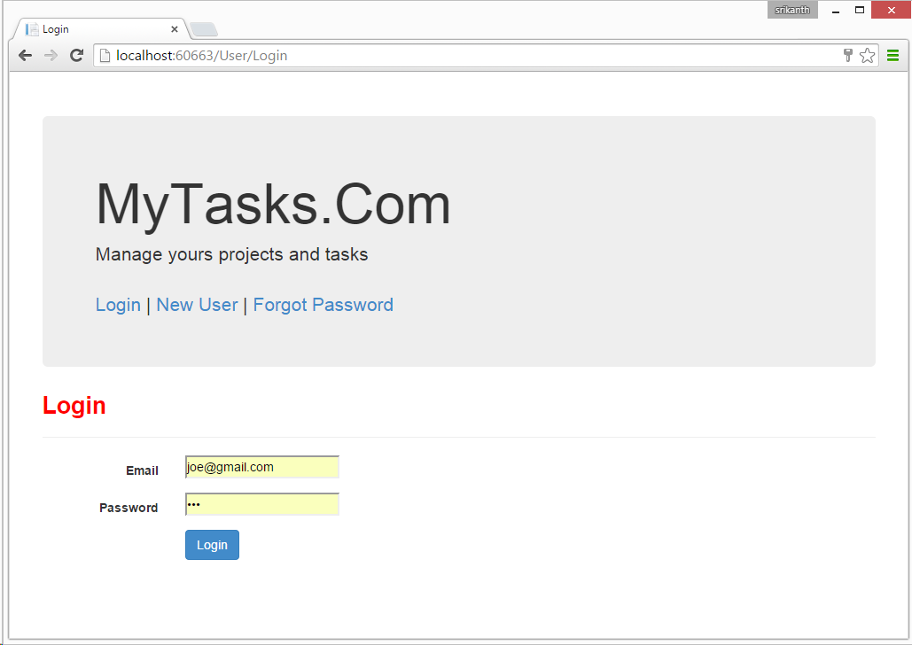 Login Page