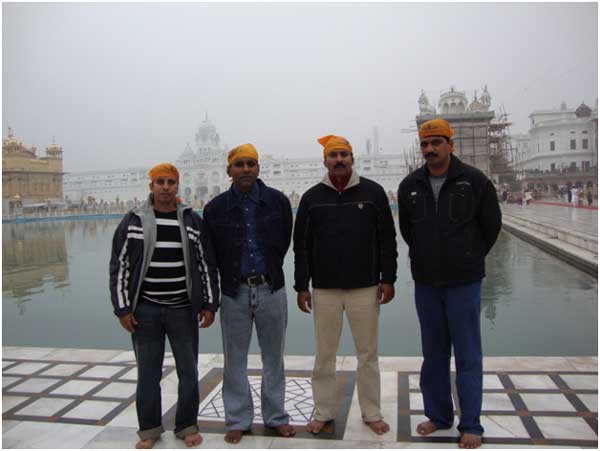 At Golden Templat, Amritsar